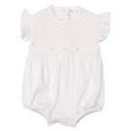 Bombacho Blanco Nido de Abeja Rosado/Flores