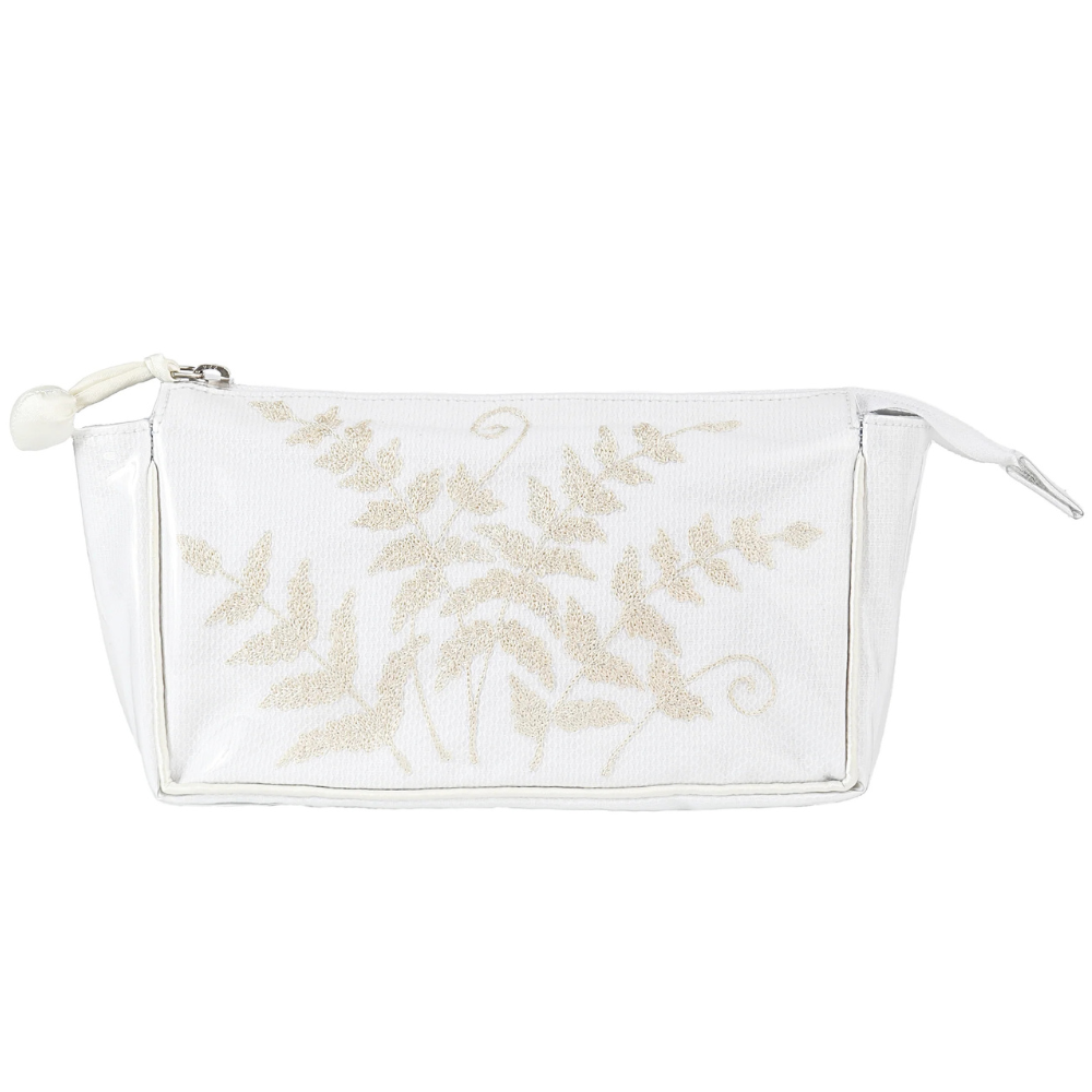Fern Embroidered Small Make up Bag