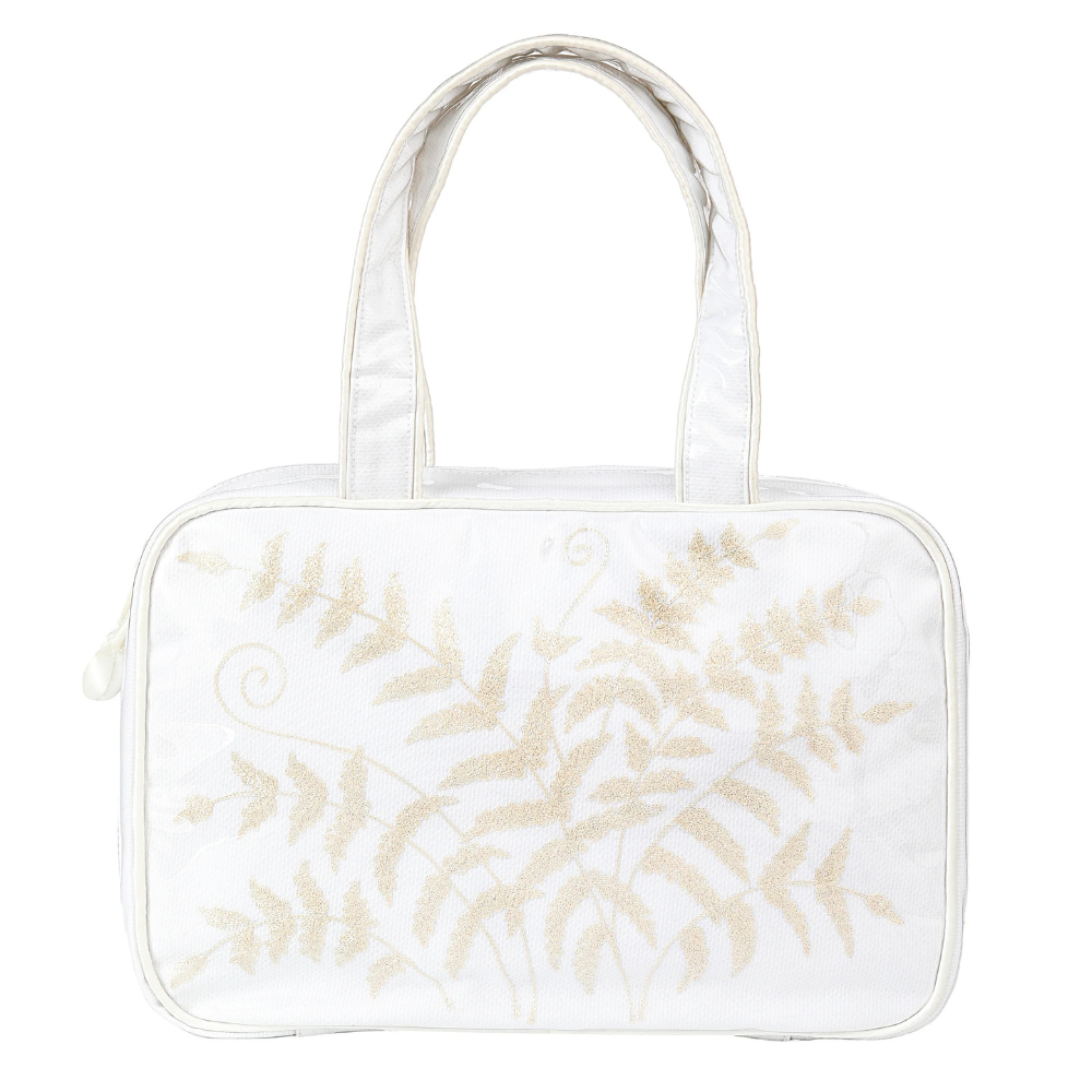 Fern Embroidered Hanging Travel Bag