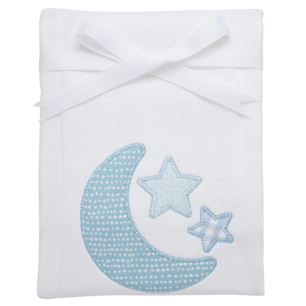 Single Burp Cloth Blue Lullaby