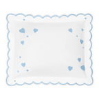 Hearts  Mini Pillow Boudoir Sham - Bluebell