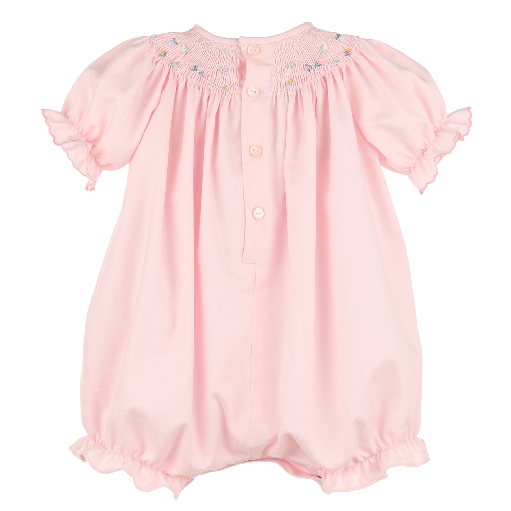 Floral Wreath Smock Bubble - Pink