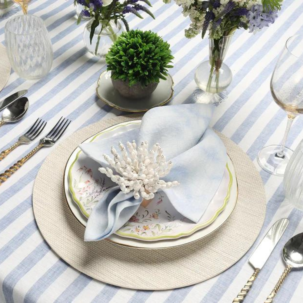 Reed Napkin Ring White - Set of 6