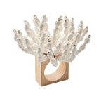 Reed Napkin Ring White - Set of 6