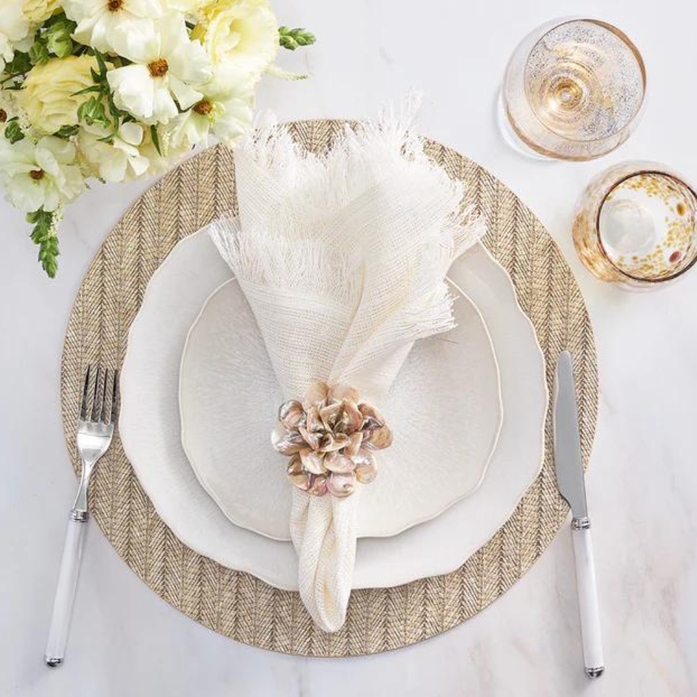 Tahiti Napkin Ring Natural - Set of 6