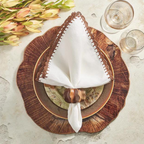 Twist Napkin Ring Brown/Gold - Set of 6