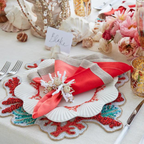Coral Spray Placemat Coral/Turquoise