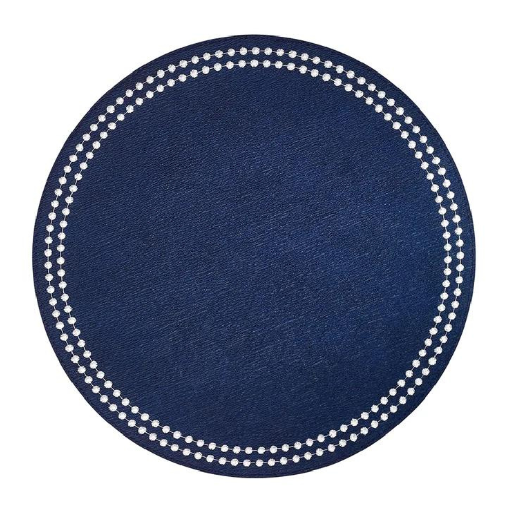 Pearl Placemat Set of 4 - Navy/White
