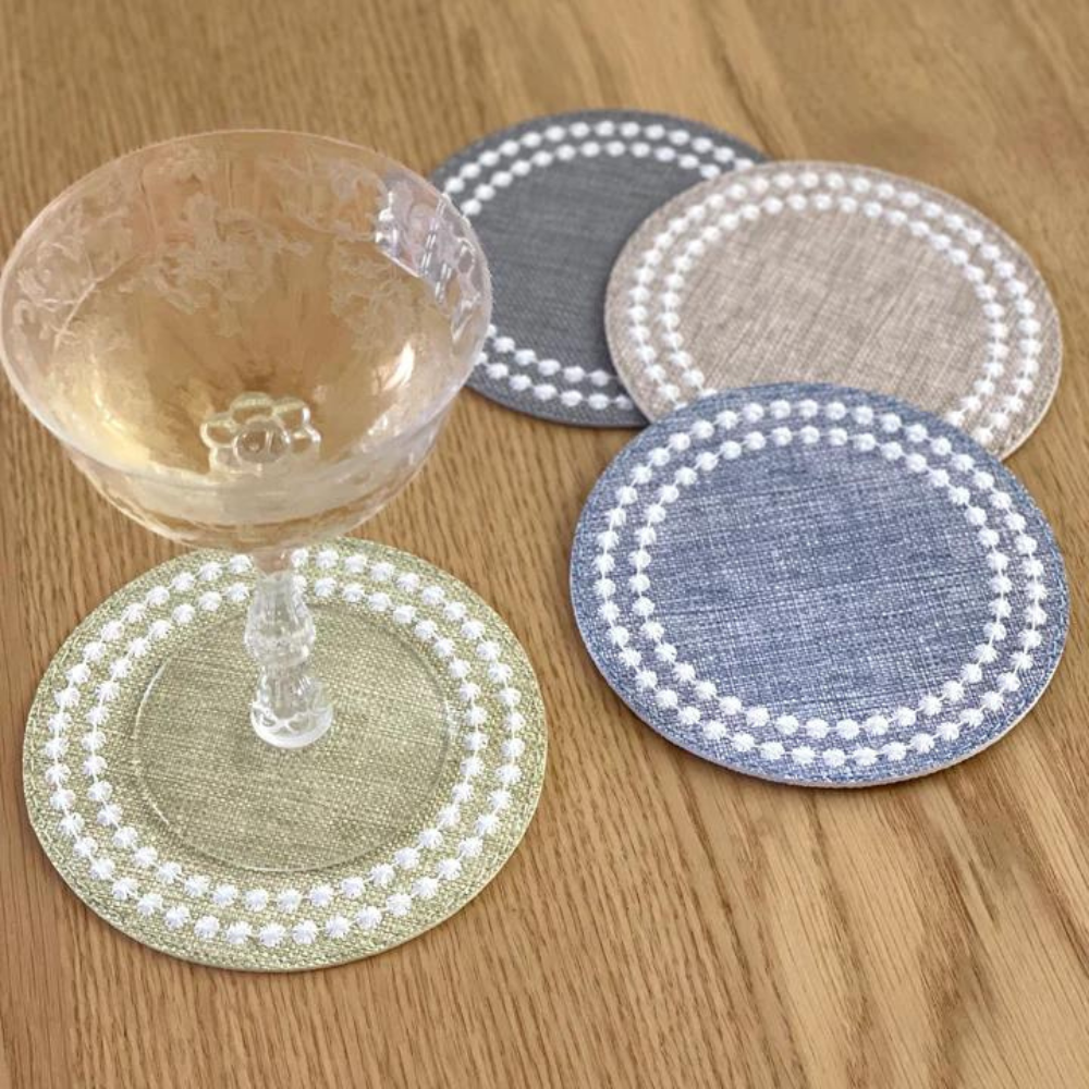 Pearl Coaster Set of 4 - Gray/White