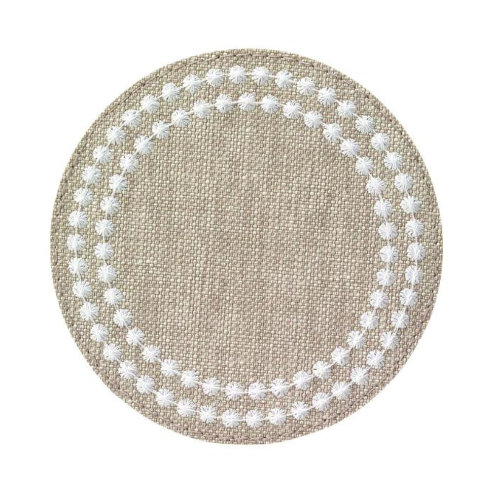 Pearl Coaster Set of 4 - Beige/White