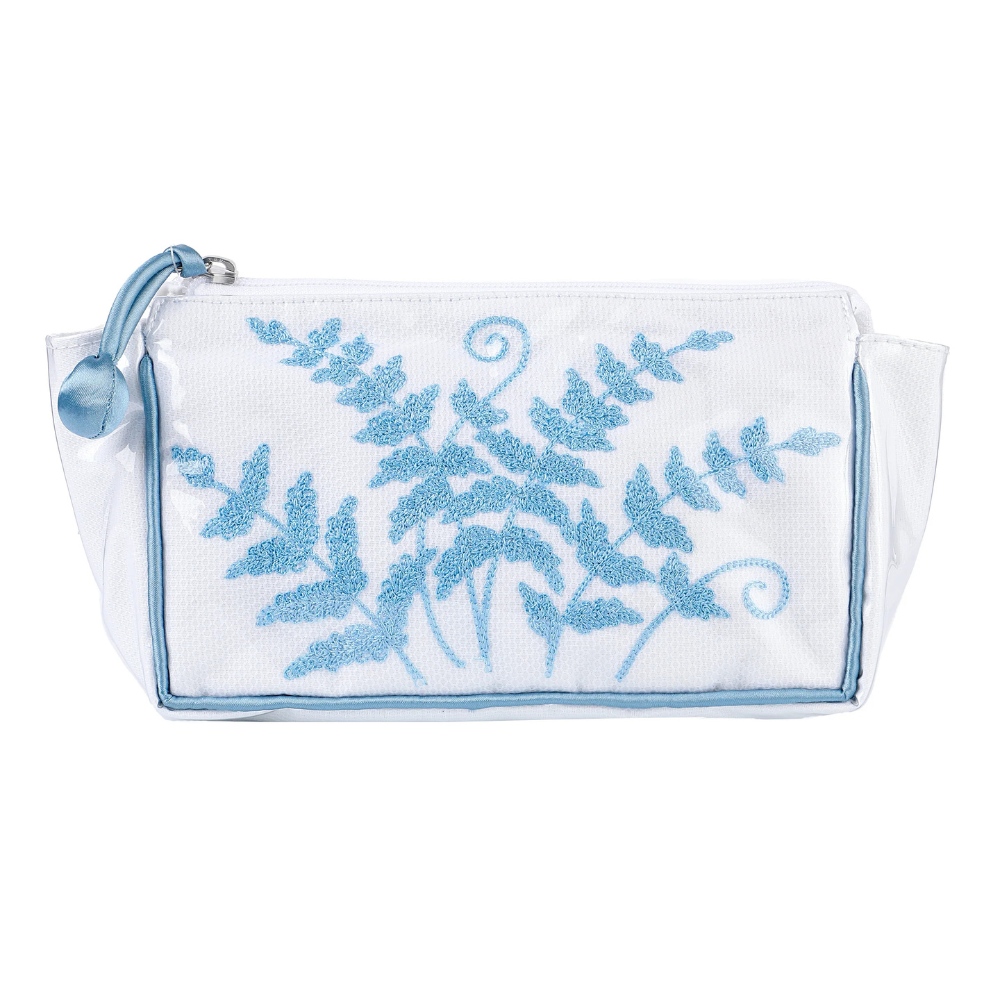 Fern Embroidered Small Make up Bag