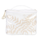 Fern Embroidered Train Case