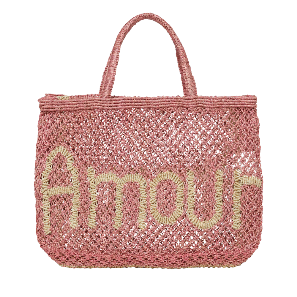 Amour Jute Tote Berry and Natural