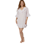 Lily Cotton Poet NightShirt - Pink