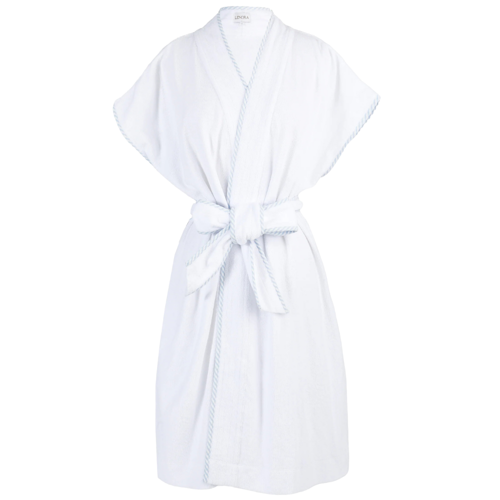 Terry Cotton Robe - Blue