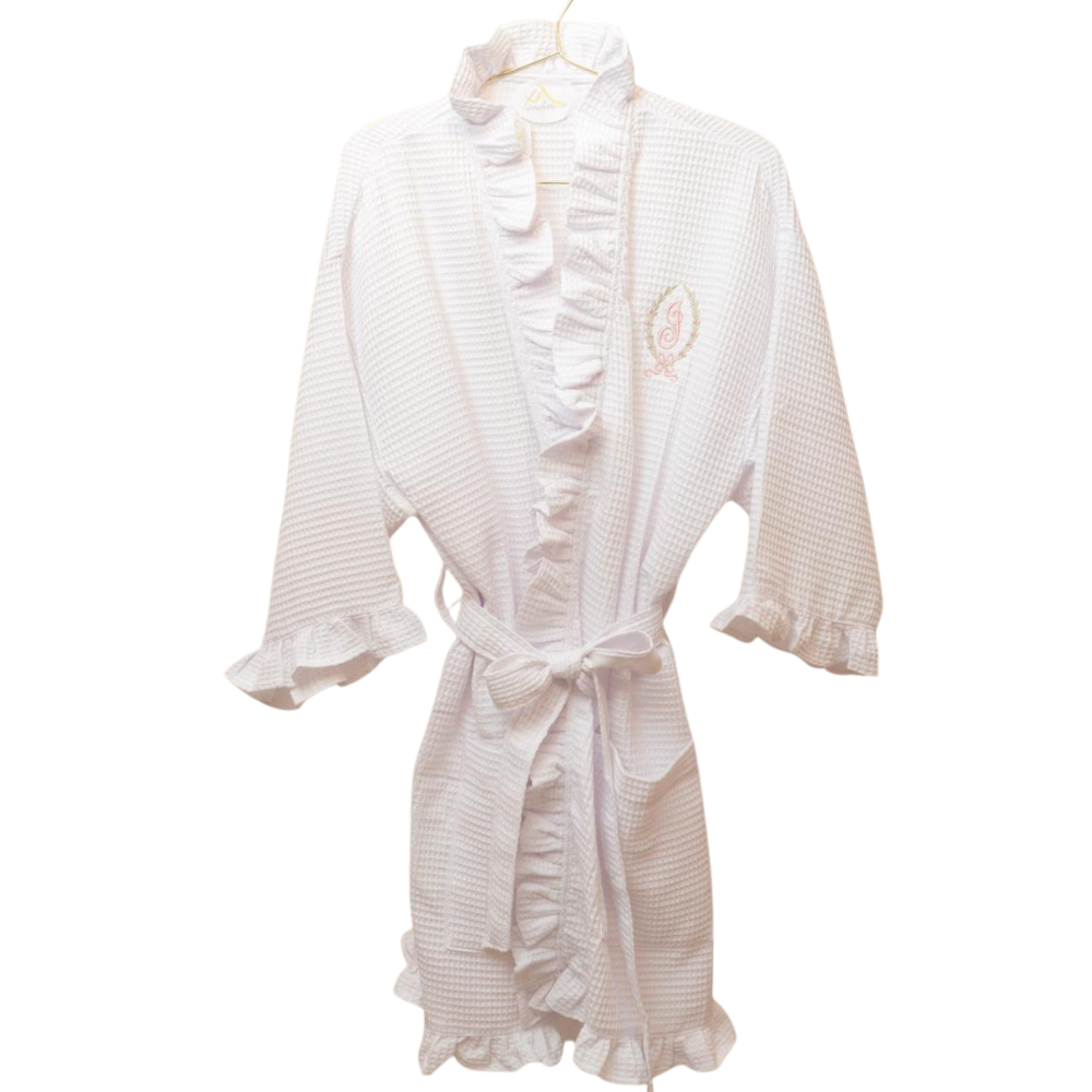 White Ruffle Robe 36inch