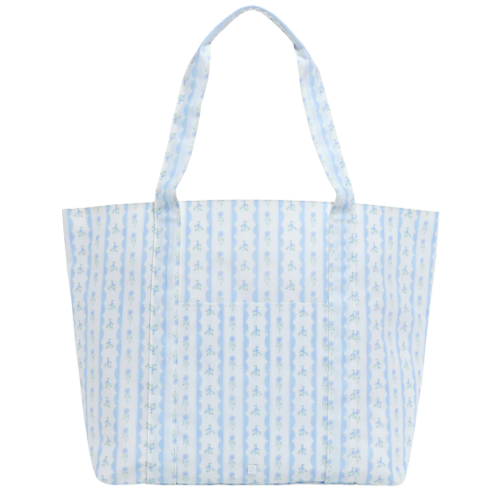 Jumbo Tote XL Ribbon Floral Blue