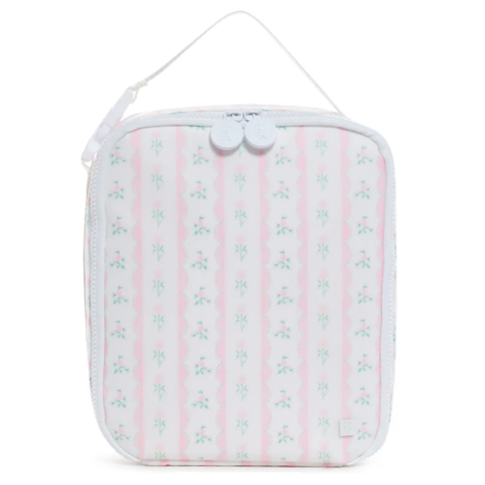 Insulated Lunch Box - Ribbon Floral Pink