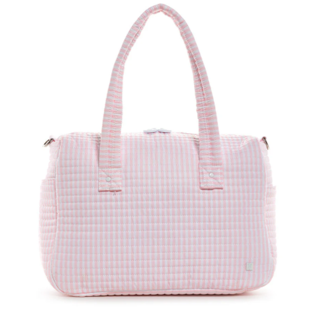 Quilted Stroller Bag - Pimlico Stripe Pink