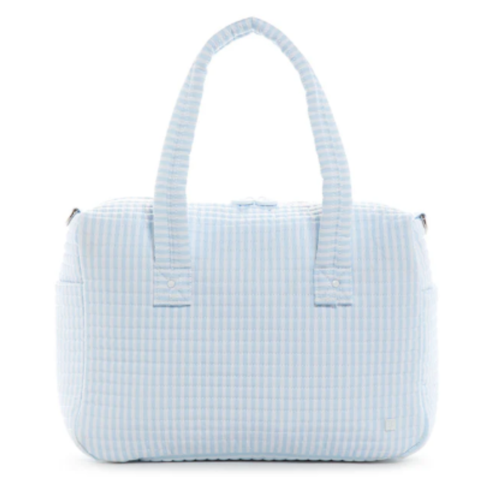 Quilted Stroller Bag - Pimlico Stripe Blue