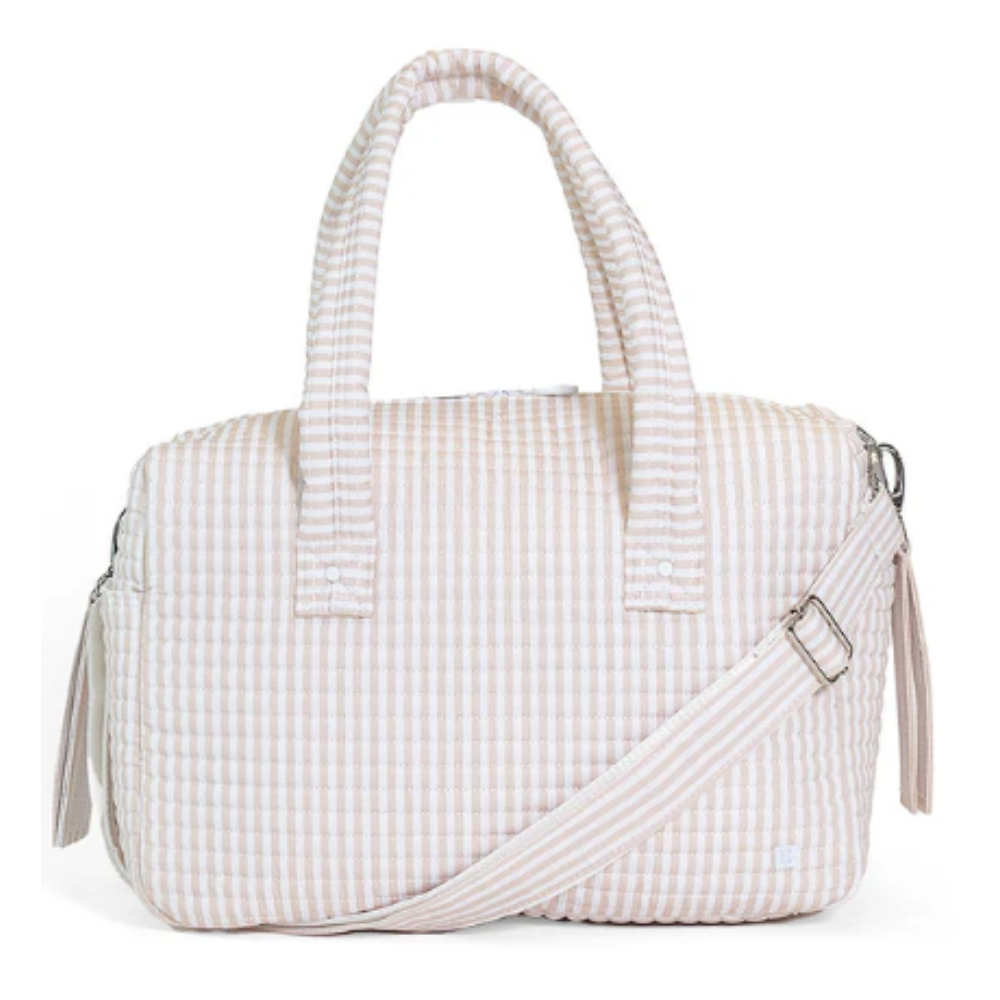 Quilted Stroller Bag - Pimlico Stripe Sand