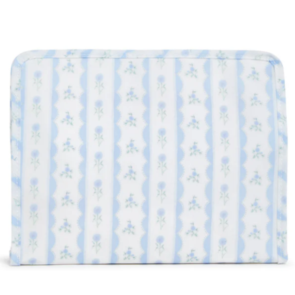 Roadie Medium Zip Pouch Ribbon Floral Blue