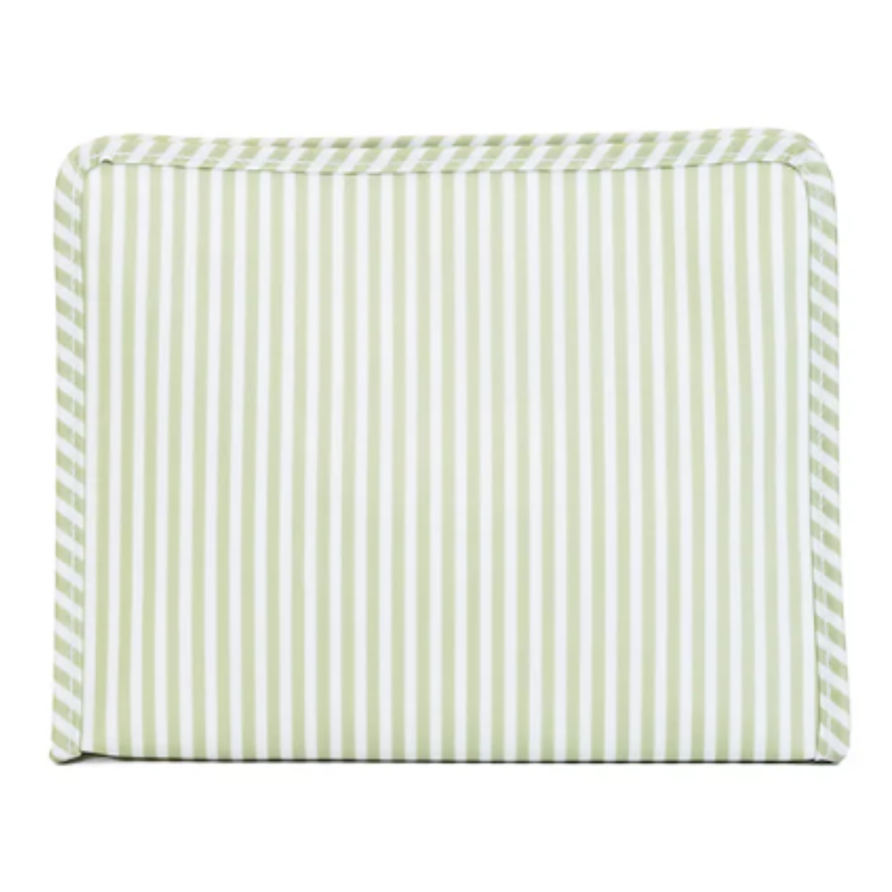 Roadie Large Zip Pouch Pimlico Stripe Sage