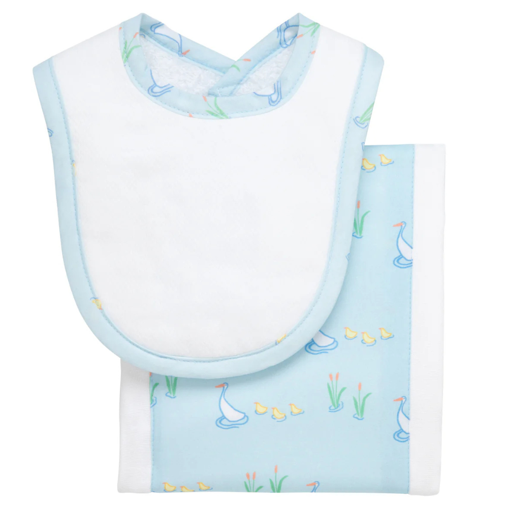 Burp/Drooler Set Yellow Duck Trim