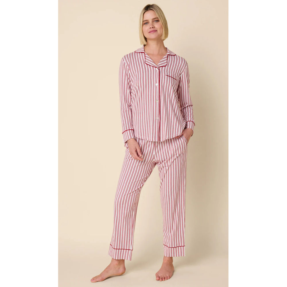 Holiday Stripes Pima Knit Long-Sleeved Pajama