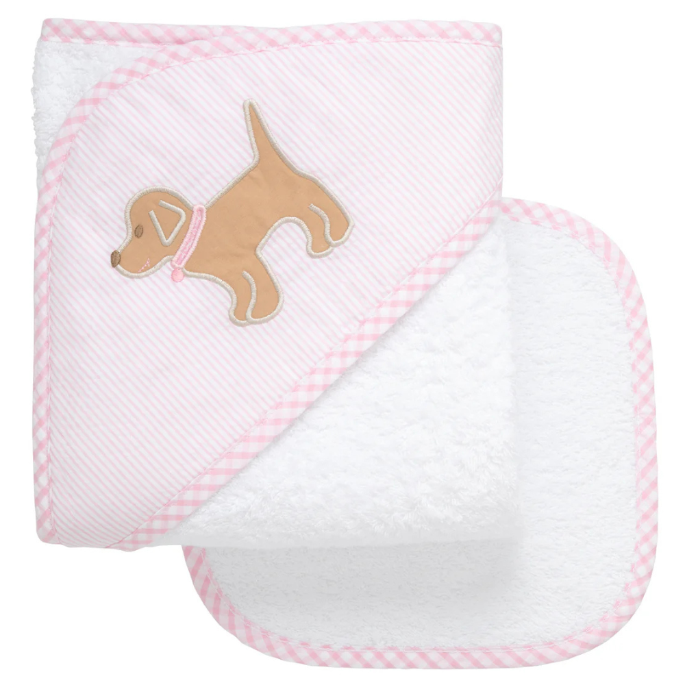 Boxed Towel Pink Puppy