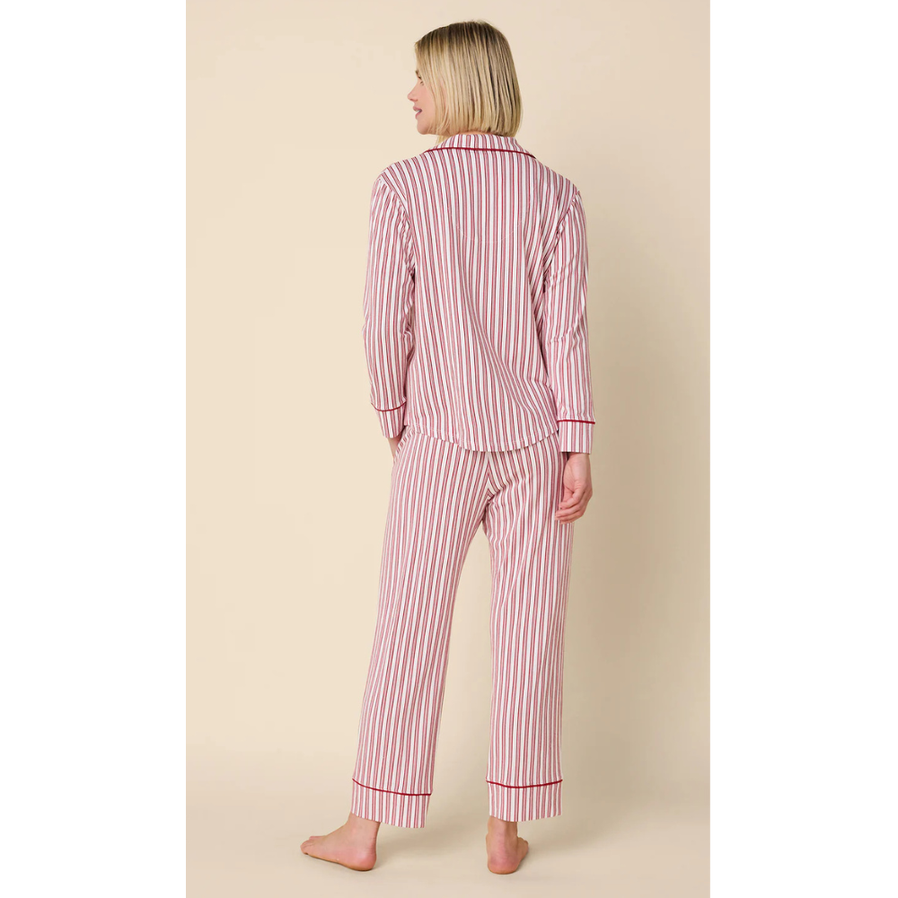 Holiday Stripes Pima Knit Long-Sleeved Pajama