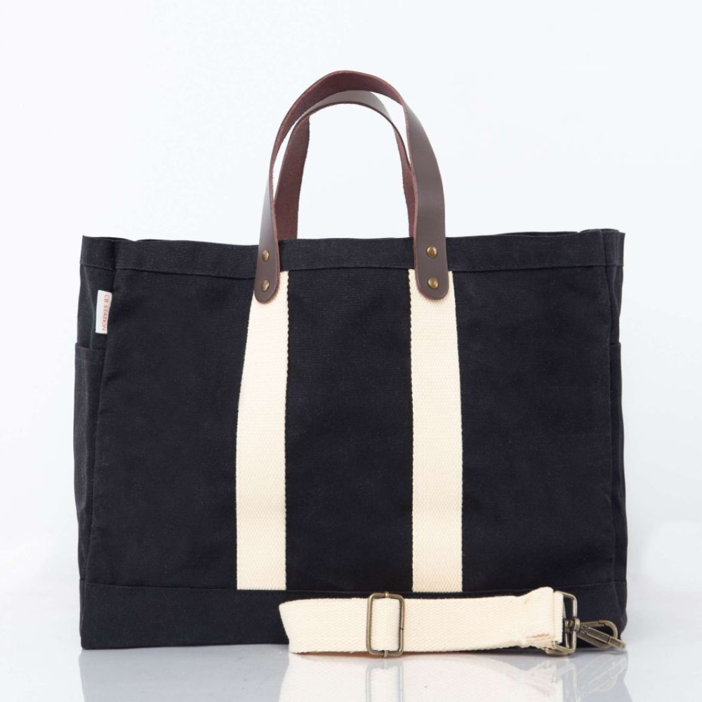 Waxed Commute Tote - Black