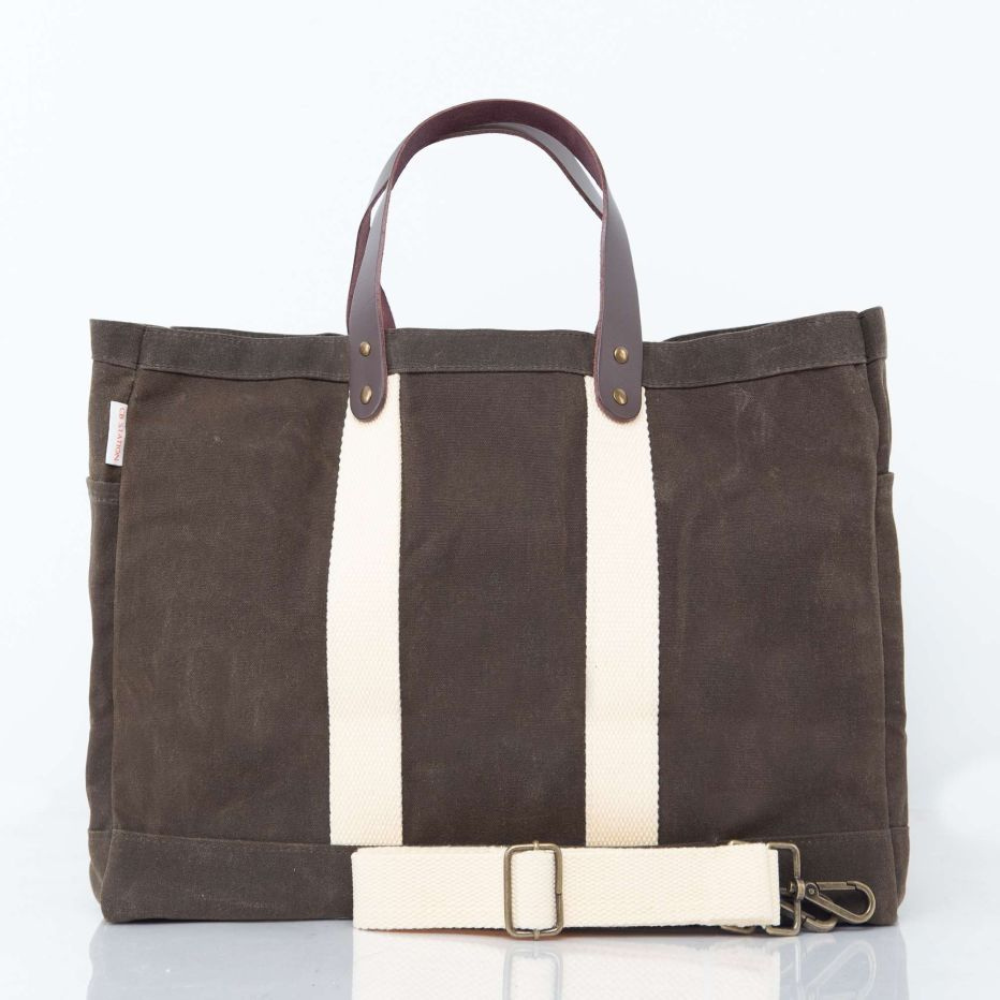 Waxed Commute Tote - Olive