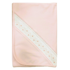 Manta Rosada Nido de Abeja Blanco