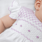 Bombacho Blanco alita - Smock Lila