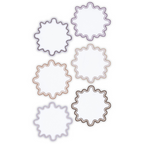 Wave Round Cocktail Napkins Set of 6 - Provence