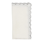 Napkin Arches White/Silver Set of 12