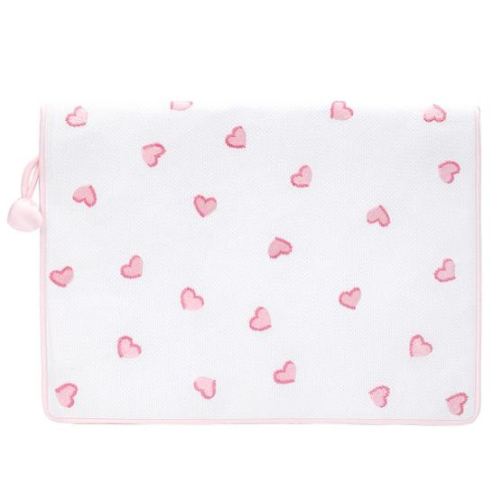 Embroidered Lingerie Envelope - Pink Hearts