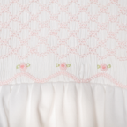 Bombacho Blanco Nido de Abeja Rosado/Flores