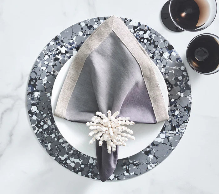 Reed Napkin Ring White - Set of 6