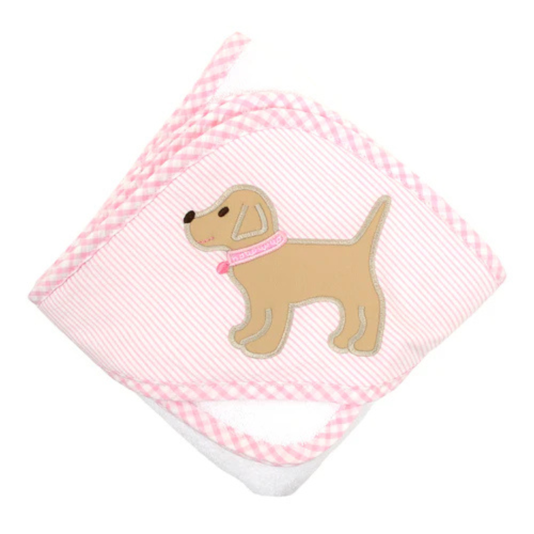 Boxed Towel Pink Lab Puppy