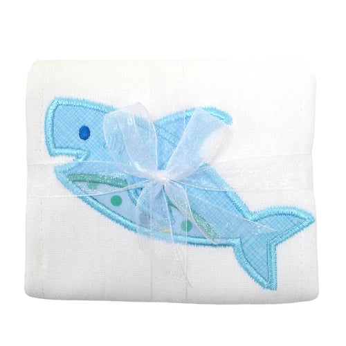 Single Burp Cloth Shark