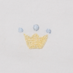 Set Babero y Babita Blanco y Celeste - Corona