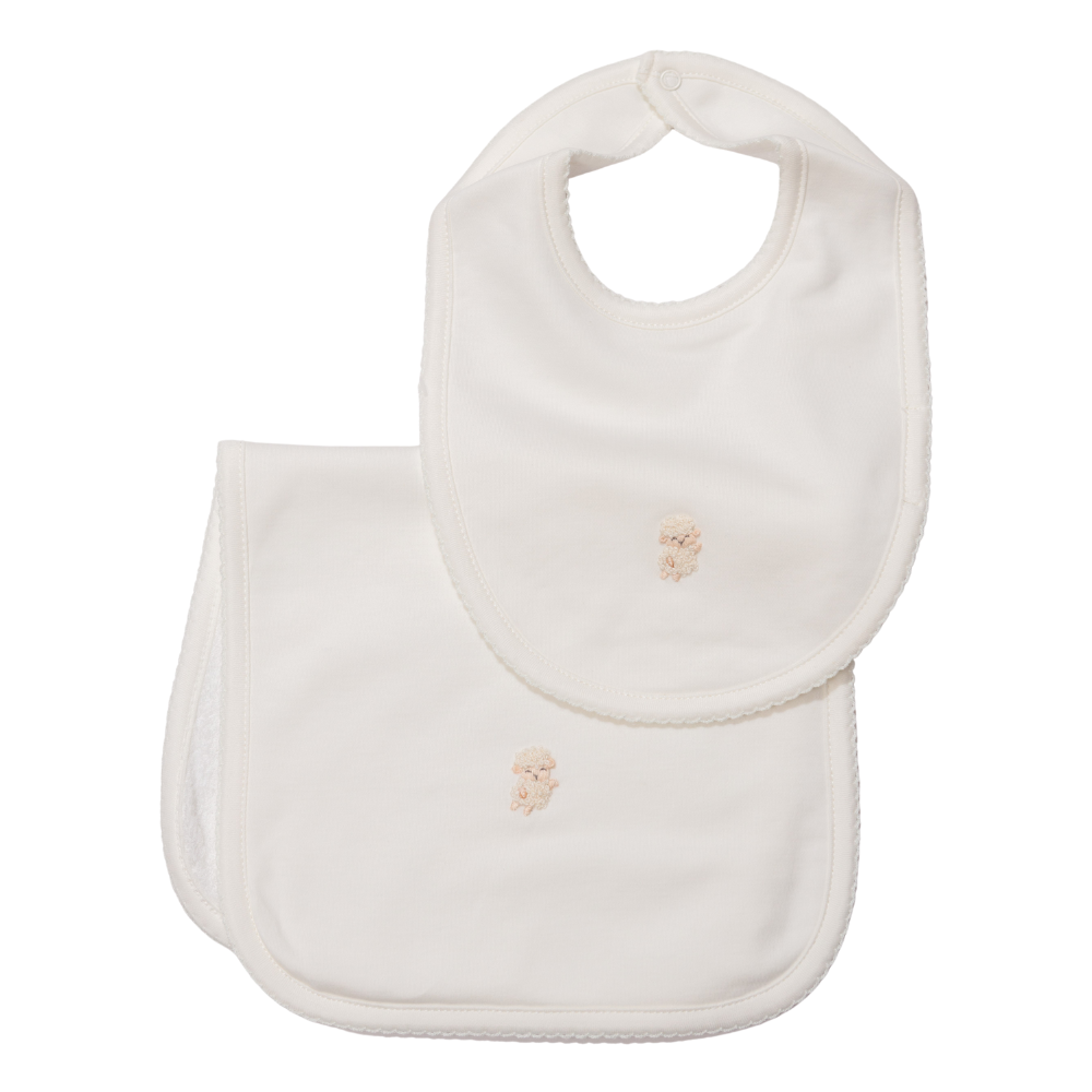 Set Babero y Babita Crema - Oveja