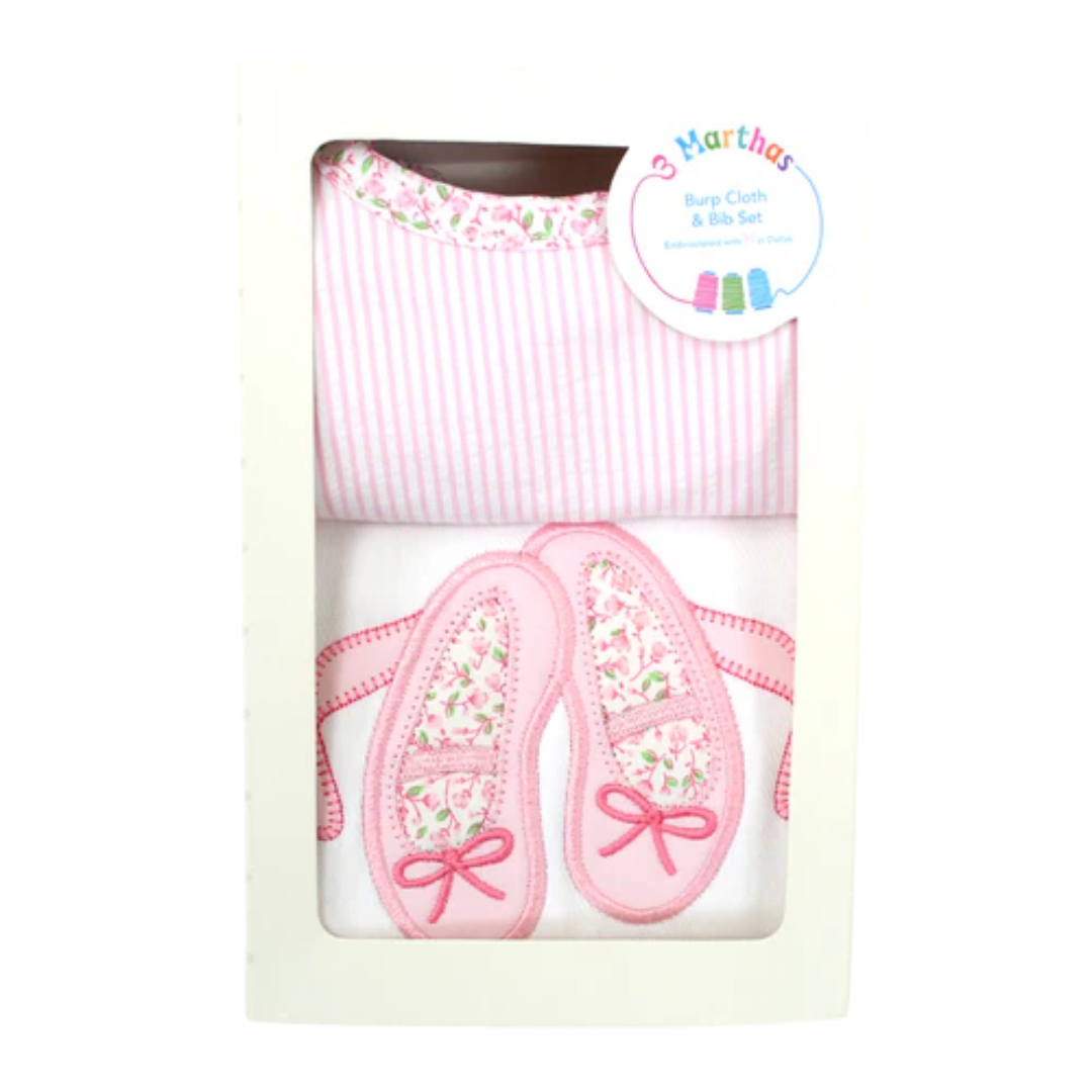 Boxed Burp/Bib Ballet Shoes