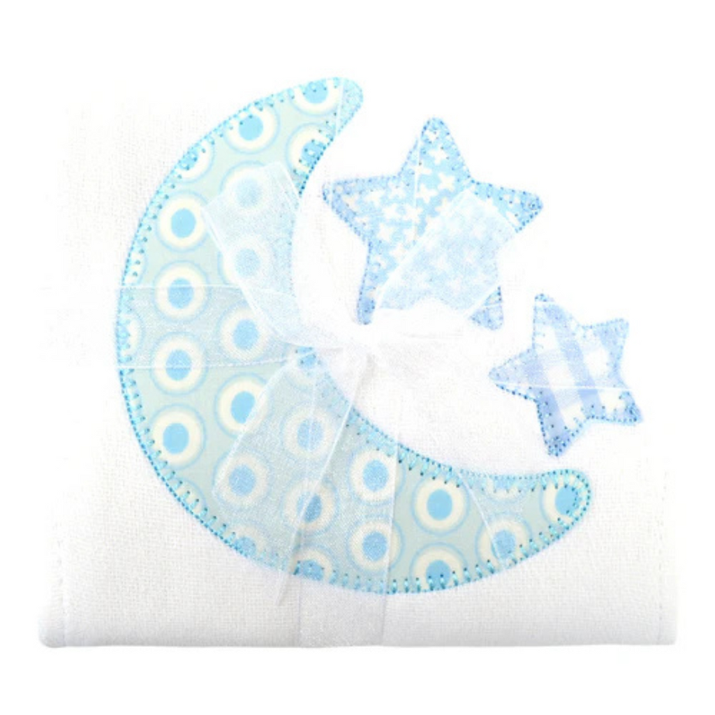 Single Burp Cloth Blue Lullaby