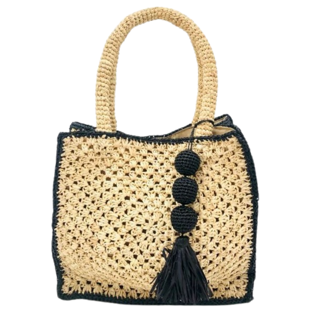 Kimba Crochet Natural with Black