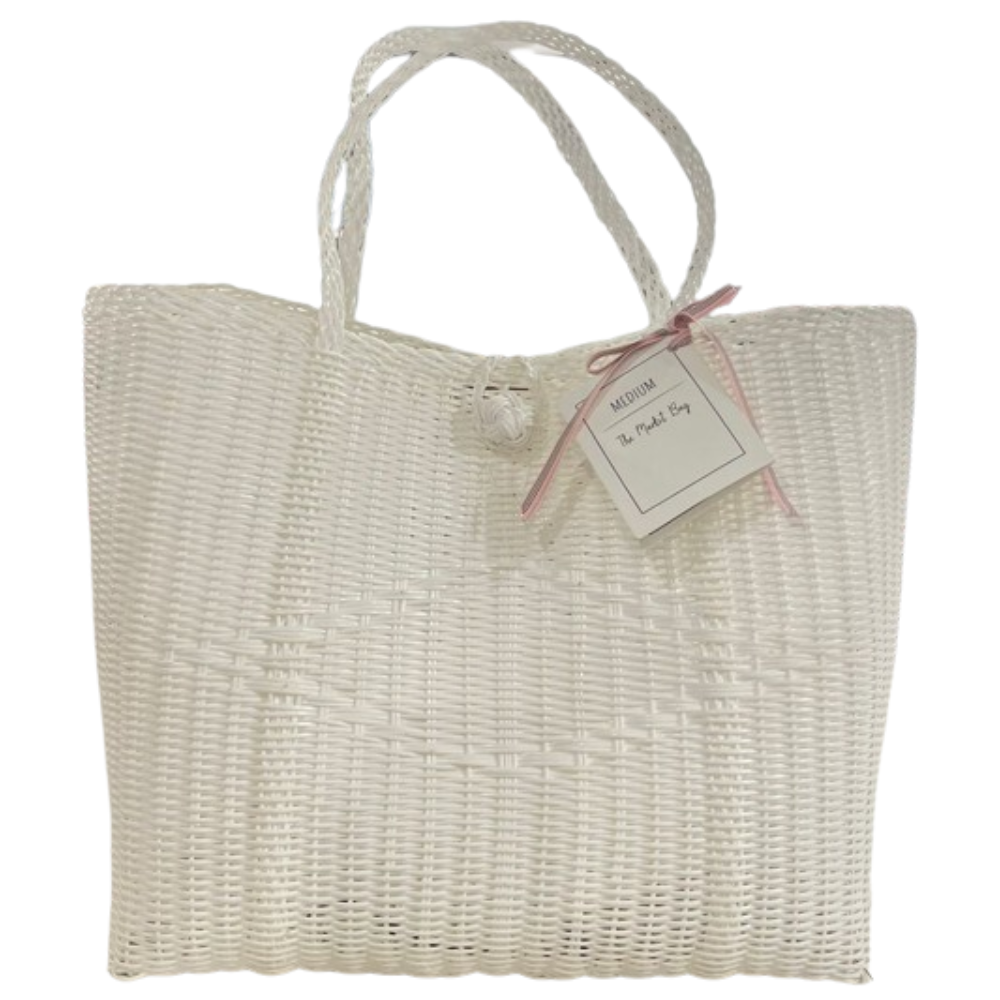 Solid White Beach Bag