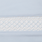 Set Babero y Babita Celeste Nido de Abeja Blanco con Azul