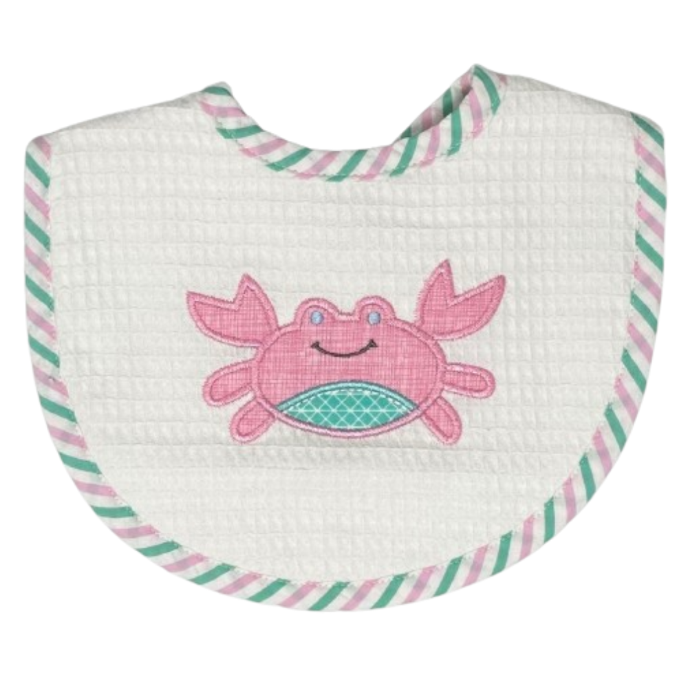 Medium Bib Pink Crab